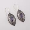 Natural Iolite Gemstone 925 Sterling Silver Jewelry Drop/Dangle Earrings 2.15" CE-20-3