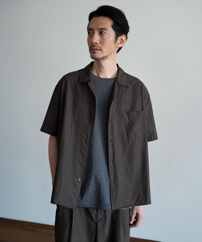 BLANKROOM Lead Half Shirt_Brown