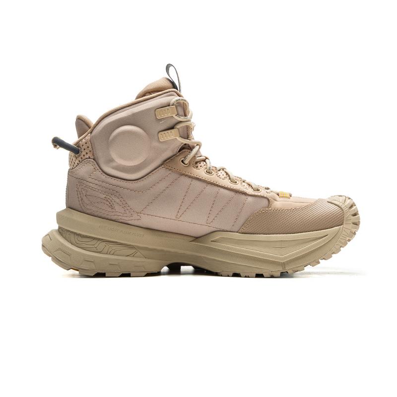 Li Ning CF River High Trendy Comfortable Outdoor Non-Slip Wear-Resistant High-Top Hiking Shoes Unisex Hiking Shoes Brown Yellow AHTU015-1