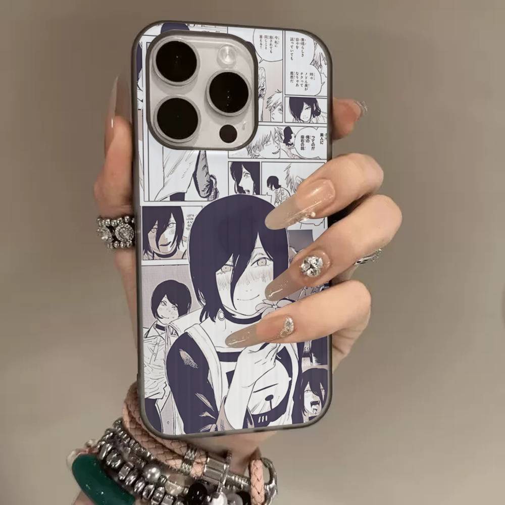 

Anime Chainsaw Man Comics For IPhone 17 16 15 14 13 12 11 Pro Max Plus Pro Corrugated Shockproof Matte Phone Cover iPhone 13 pro