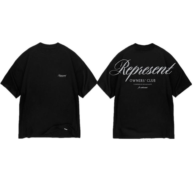 

Футболка унисекс в стиле ретро-американской моды с курсивным логотипом и короткими рукавами Small