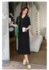 2026 Colorful Button Knit Maternity Polo Collar Nursing Skirt