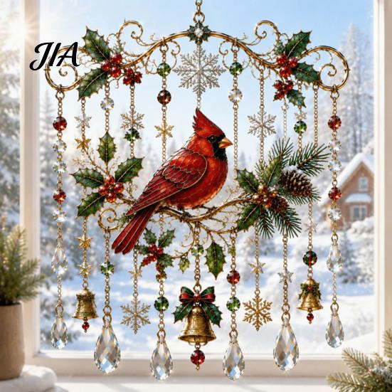 Atmosphärische Dekoration für Büroräume Weihnachts-Windspiel, Acryl-Sonnenfänger für Außenbereich Garten Terrasse Elegante Dekorationen Festival-Dekor, Hängend