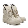 Mode Neue Echtleder Mischfarbe Reißverschluss Herren Stiefeletten Dicksohlige High Top Freizeitschuh Unisex Design Sneakers Große Größe