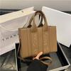 Simple Fashionable Tote Bag 2026 New Style Atmospheric Embroidered Letter Portable Cross-body Commuter Female