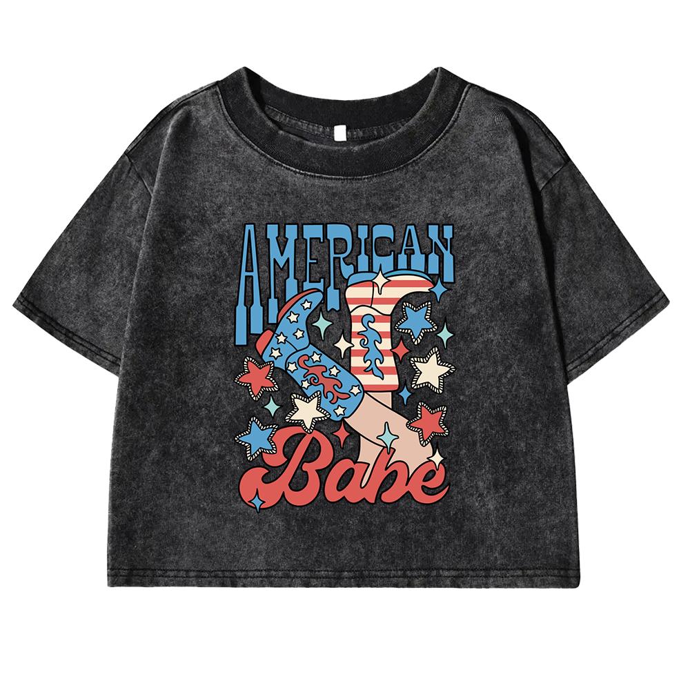 

Американская красотка Красивые ботинки Футболка с буквой T Женские Ретро Летние Хлопковые Топы Футболки для фитнеса Повседневная Выстиранная Футболка XL