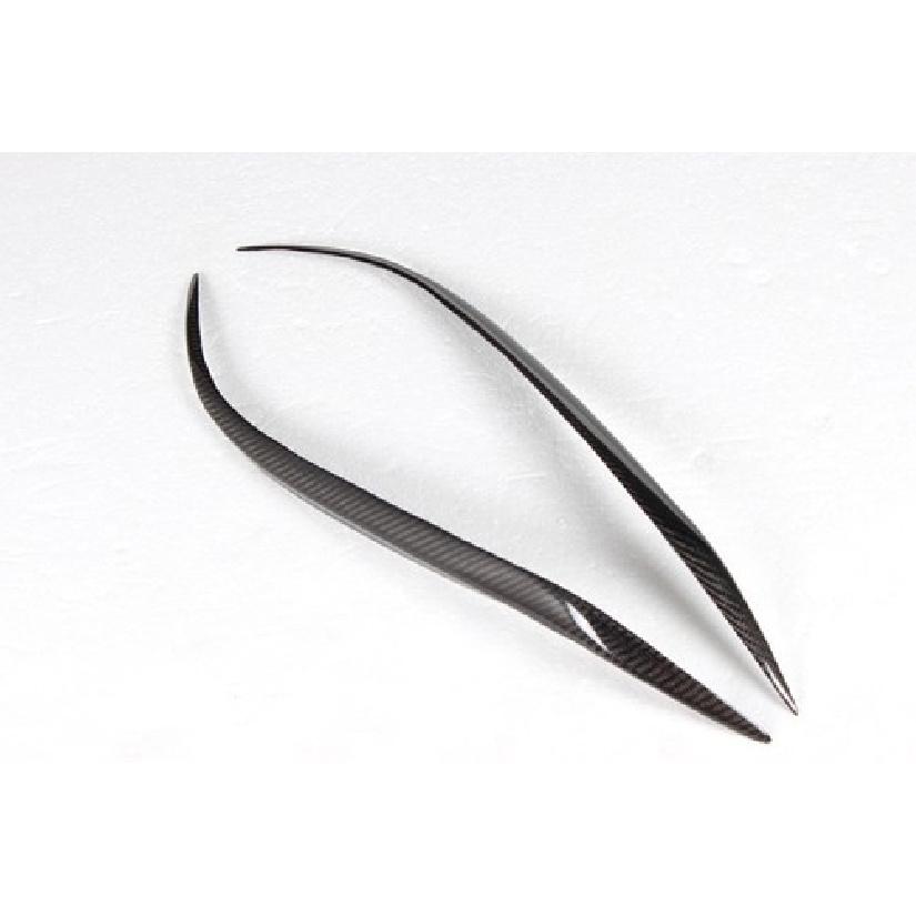 Carbon Fiber Front Headlight Eyelid Eyebrows Cover Trim for Mazda 3 4-Door 07-11