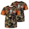 Summer Round Neck 3D Animal Print Top Camouflage Uniform Fashionable Casual Short Sleeved Men's T-shirts