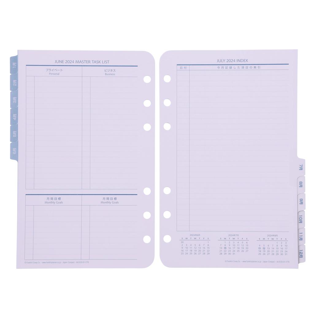 Franklin Planner Original Daily Refill, 12-Month Edition, Starting July 2024, Compact, 86181