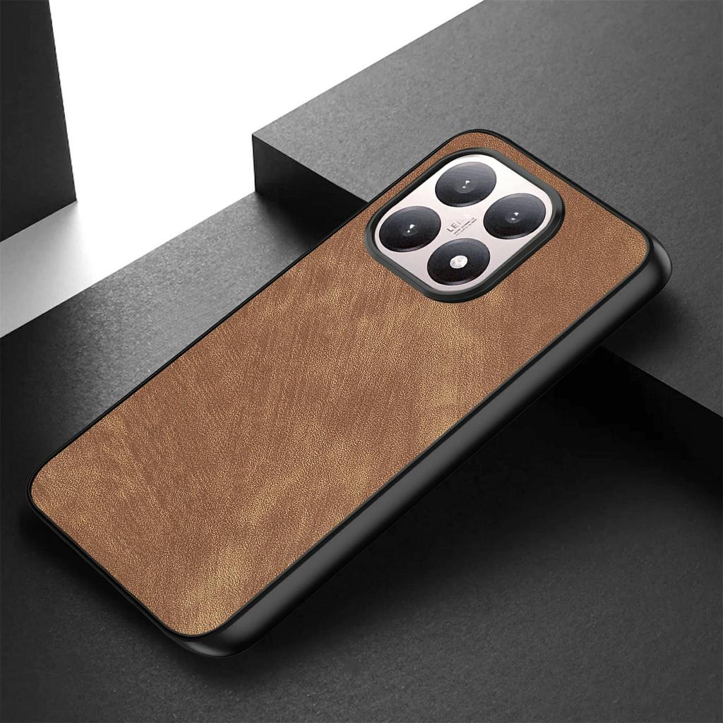 For Xiaomi 15T Case Shockproof Slim Retro Leather Phone Back Cover