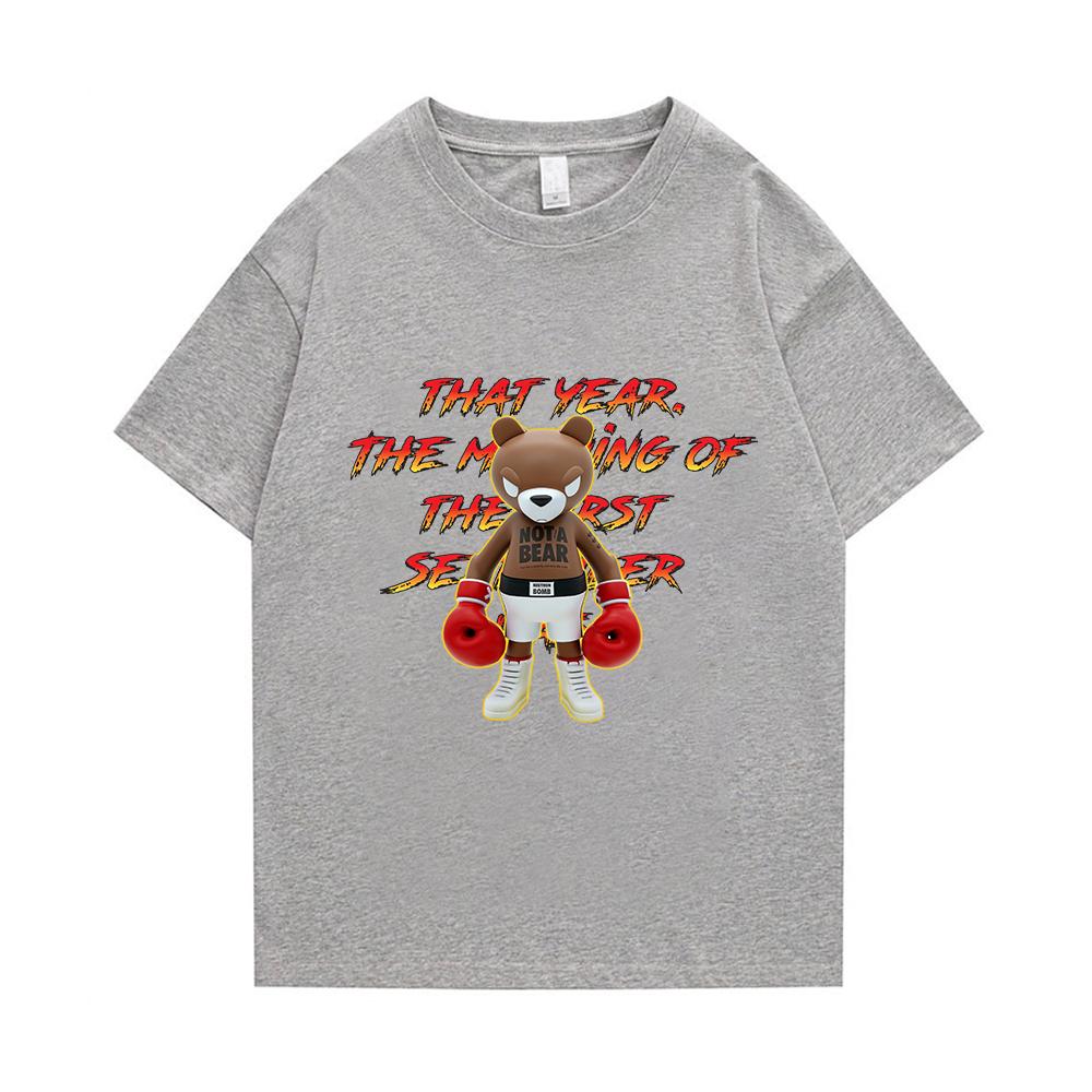 

Высококачественная летняя футболка с принтом, 100% хлопок, повседневная, свободного покроя, с рукавом-о-образным вырезом Y2k XXXXL