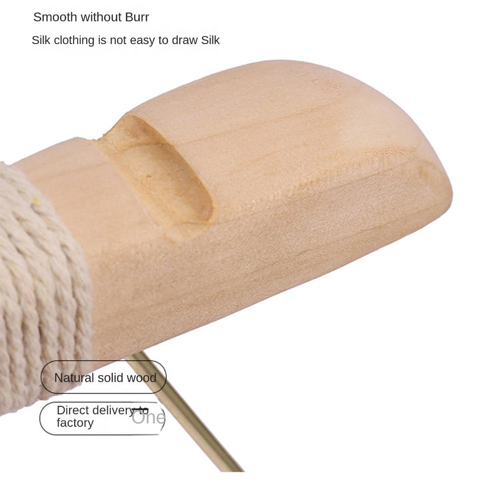 Adjustable Metal Clips Solid Wood Suit Hangers Closet Clothes Durable Pant Hangers  Home
