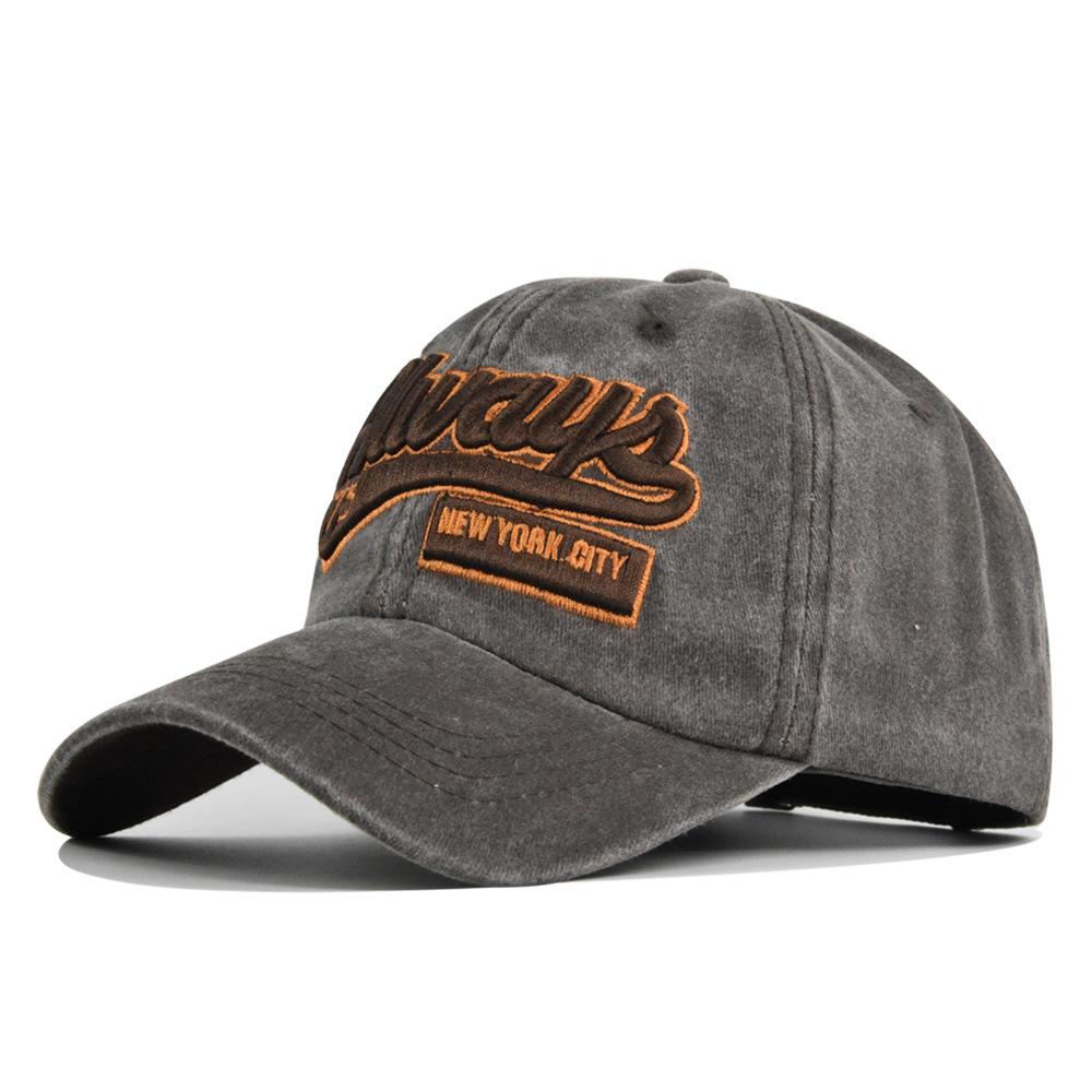 Vintage Washed Cotton Baseball Cap, Always 75 New York City Embroidery Adjustable Distressed Dad Hat for Men Women Outdoor Sun Hat