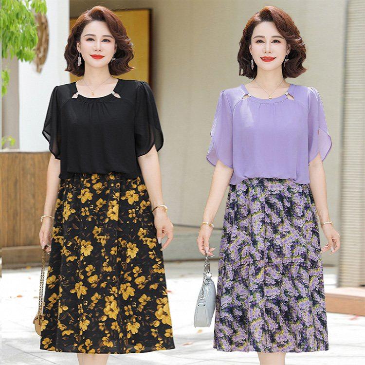 Elegant Waist-Cinching Knee-Length Summer Dress 2XL фиолетовый
