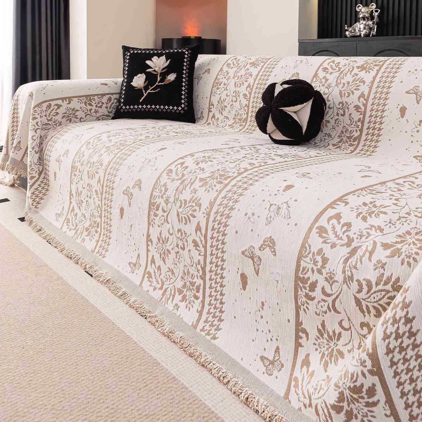 

Универсальный чехол для дивана Four Seasons Light Luxury Premium 2025 Новый высококачественный диванный плед Прямой диван Специальная подушка 180*180cm