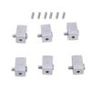6Pcs Guitar String Locking Nut Split Type Bridge Lock Headless Electric Guitar Parts Accessories Silver