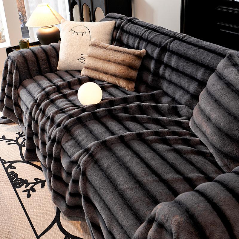 

Осенне-зимний тканевый чехол для дивана-полотенца, плюшевая подушка для дивана Майяра, нескользящая универсальная зимняя утолщенная подушка 180*130