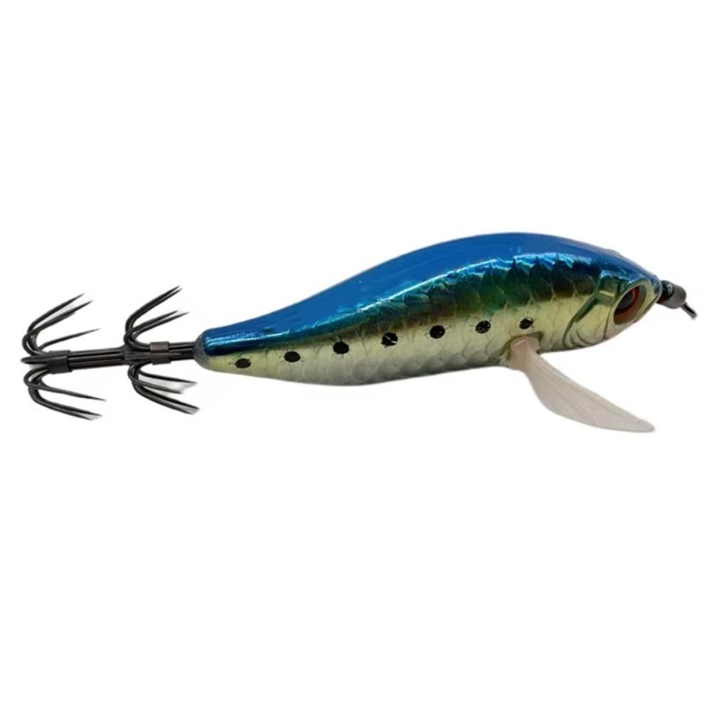 80mm Squid Jig Glow Wood Shrimp Lure Shrimp Shrimp Squid Hook  Sea Fishing