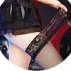Women Thigh High Lace Floral Sheer Ultra Thin Stockings Cosplay Lolita Large Plus Size Gothic Girls JK Lace Over Knee High Socks for Curvy Woman 3XXXL