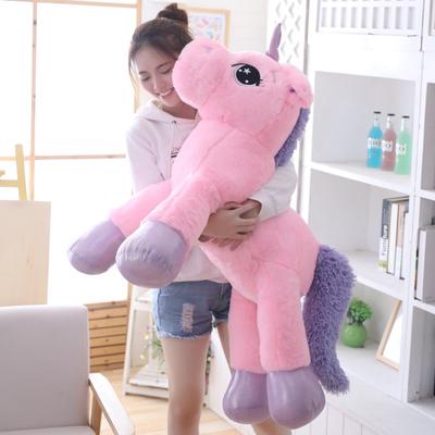 80cm /100cm White Unicorn Plush Toys Giant Unicorn Stuffed Animal Horse Toy Soft Unicornio Peluche Doll Gift Children Photo Props
