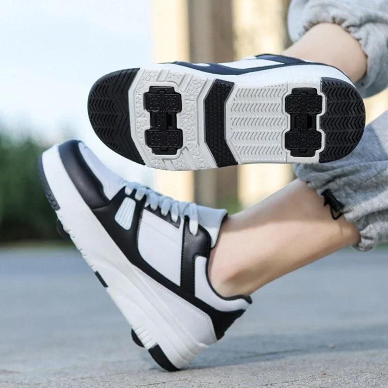 

Fashionable Girls Skates Student Children s 4 Wheel Dual-Purpose Adjustable rRoller Skates Outdoor Leisure Wheeled Sports Shoes EUR-40