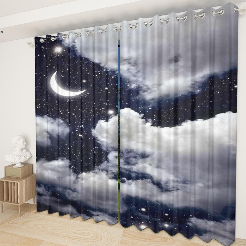 Țesătură pentru perdea cu cer înstelat Dormitor Sufragerie Balcon Perdea opacă Birou Hotel Perdea cu izolație termică
