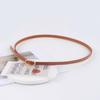 Luxury Design Leather Belt Elliptical Thin Waist Strap Women Trouser Dress Belts