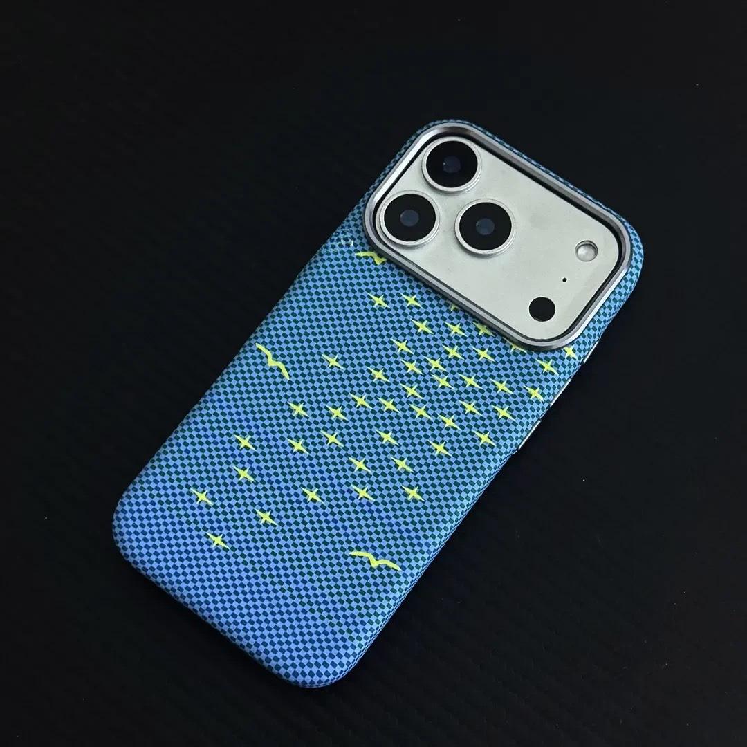 

Новый чехол для мобильного телефона Apple iPhone17PROMAX, плавающий, из кевлара, магнитный, с ощущением кожи, противоударный iPhone 17