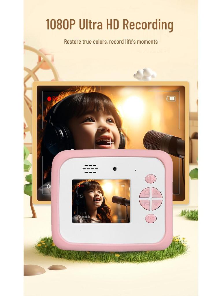 Dual-Lens Unicorn Kids' Camera with Thermal Printing