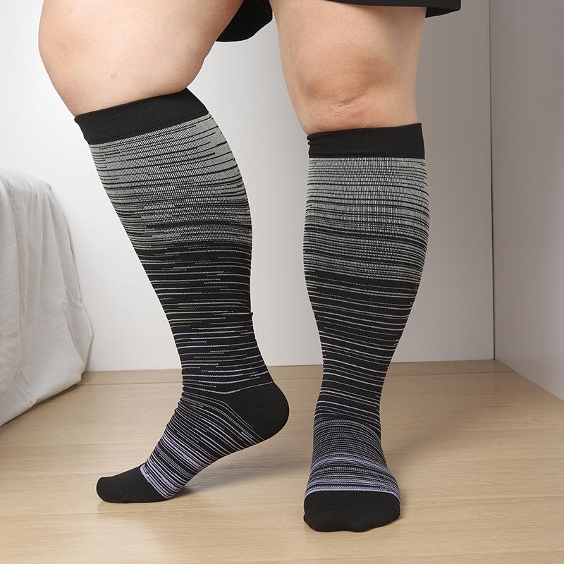 Drucksocken in großer Größe, Dicke Socken, Hohe Socken, Vergrößerte und verdickte Kompressionssportsocken, Wadensocken, Elastische Socken.