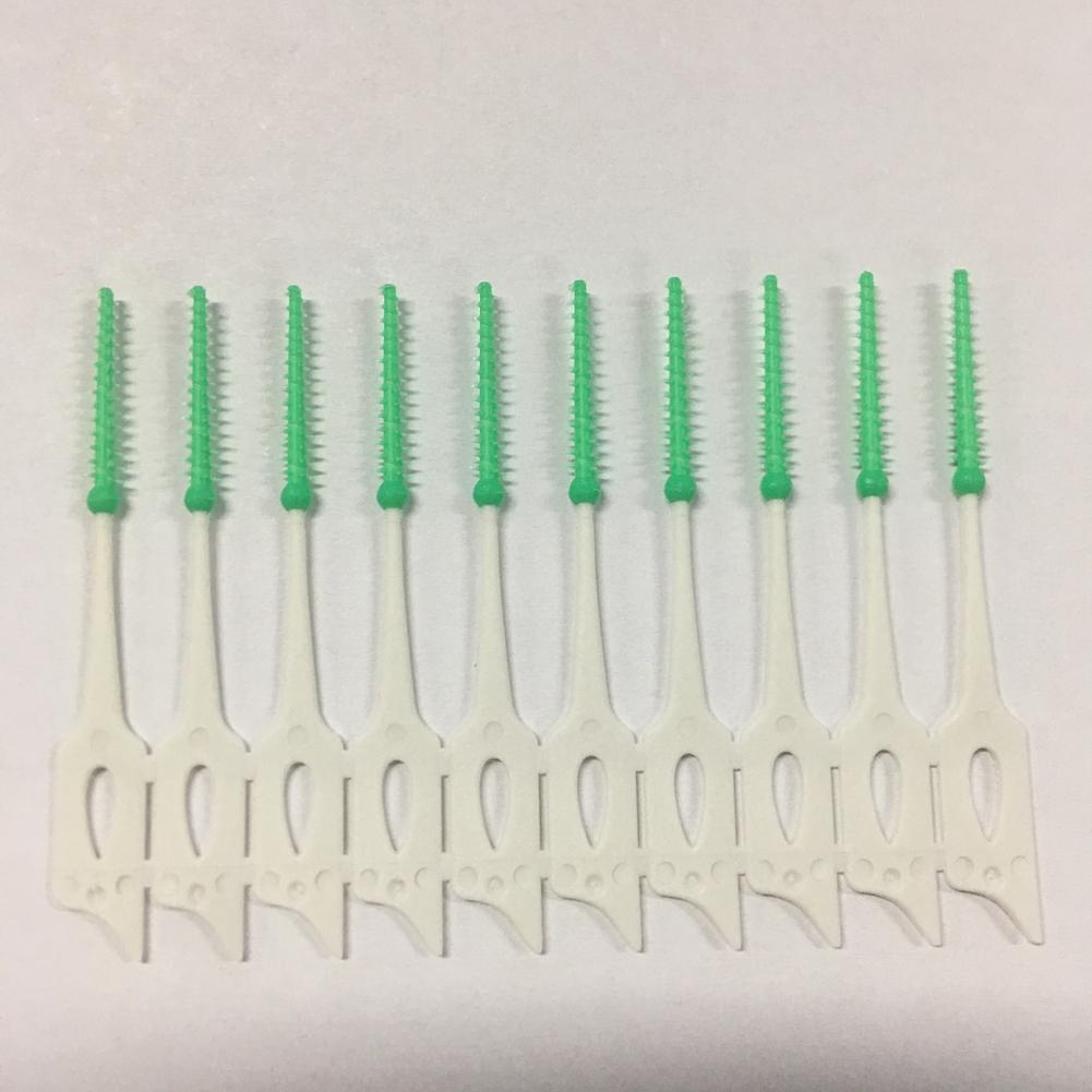 20pcs Disposable Soft Silicone Interdental Brushes Teeth Cleaning Dental Pick Brush Oral Care Toothpick