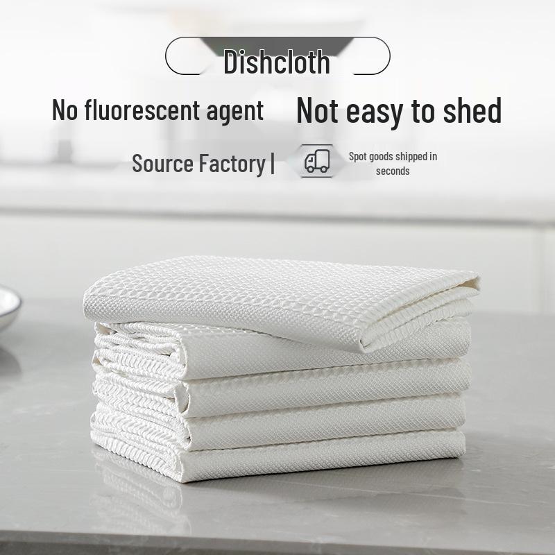 Mikrofaser Saugfähiges Geschirrtuch & Scheuerschwamm - Waffelstruktur, Multifunktionelles Reinigungstuch