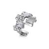 Korean Style Trendy Geometric Copper Ring For Women With Eyecatching Design Features And