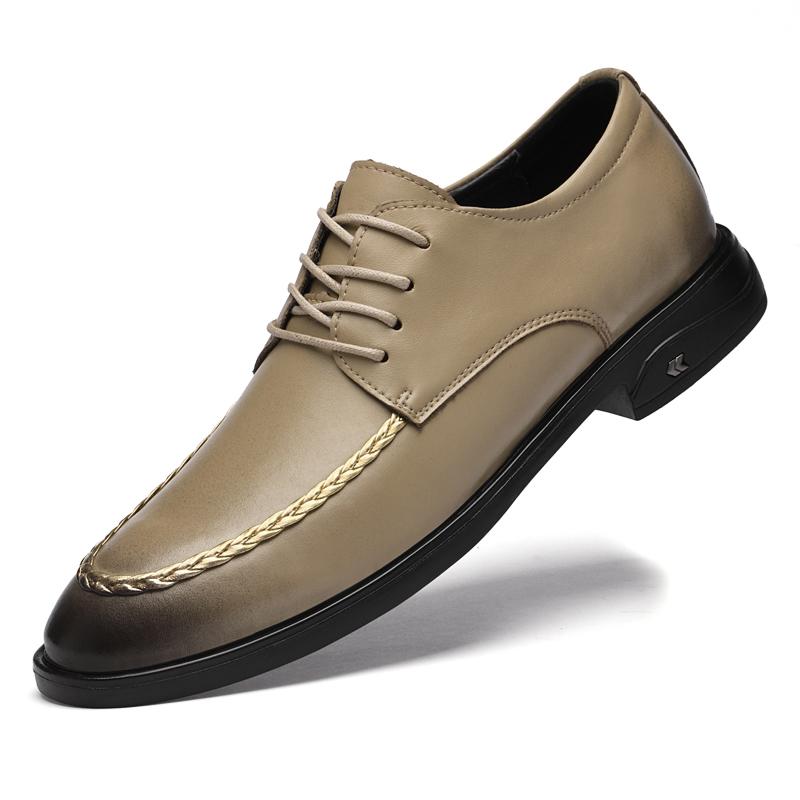 Fashion 2025 for Men Stylish Business Shoes Men's Genuine Leather Casual Oxford Shoes All-match Men's Coiffeur Shoe Lace-Up Male Shoes