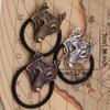 Modisches und Exquisites Neues Wikinger Keltisches Wolf Elastisches Stirnband für Pferdeschwanz Haargummi für Frauen Schmuckzubehör