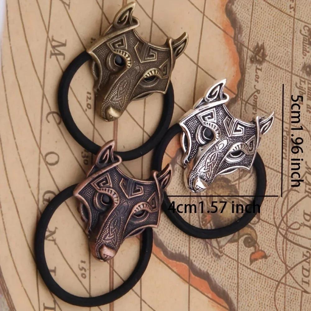 Modisches und Exquisites Neues Wikinger Keltisches Wolf Elastisches Stirnband für Pferdeschwanz Haargummi für Frauen Schmuckzubehör