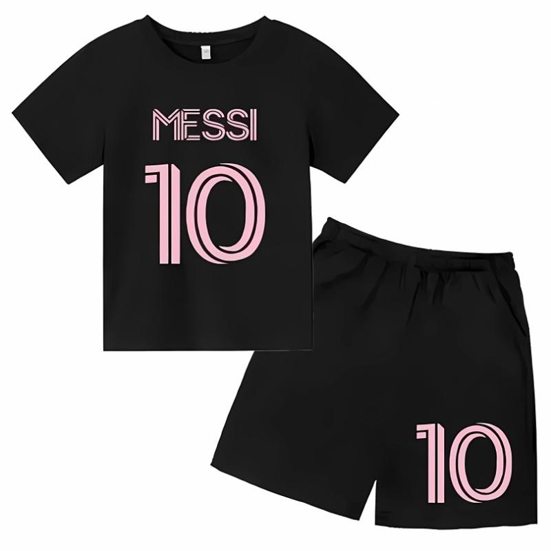 

Summer new children s set features 3D digital printing for football sports which is casual fashionable and soft 100