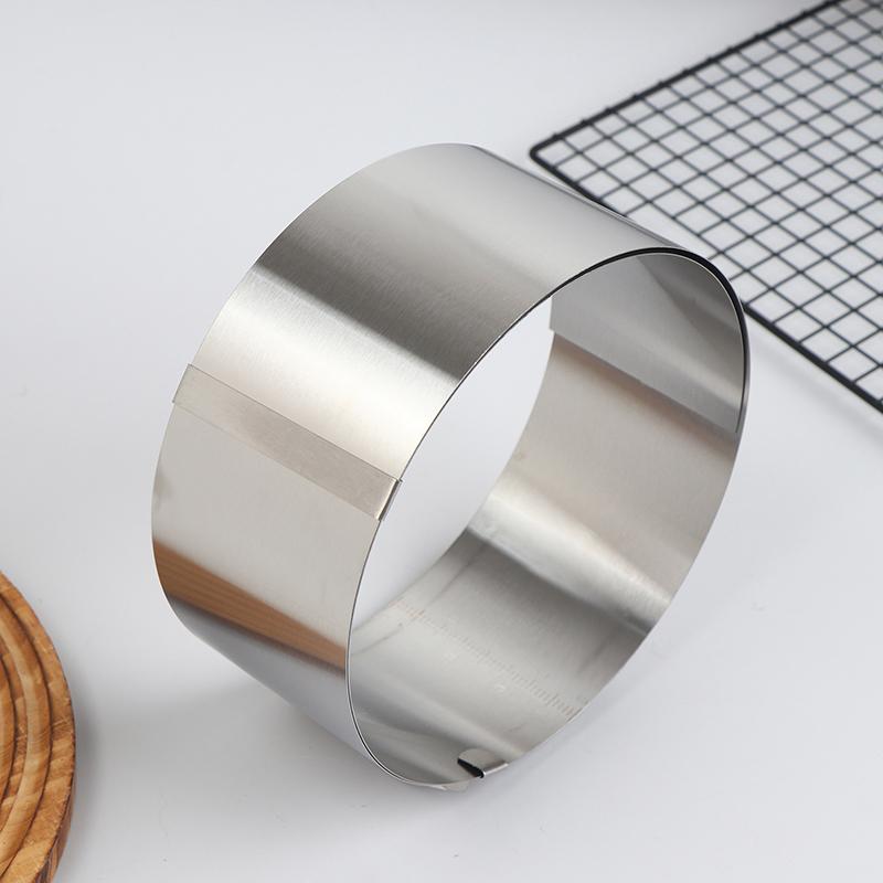 Stainless Steel 6-8Cm Adjustable Telescopic Mousse Ring Circle Mold Rustproof With Scale Round Cake Rings Reusable Baking Tool