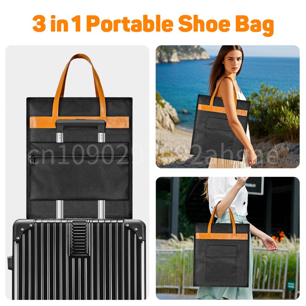 

Shoe Bag for Travel with Handle Waterproof Shoes Storage Bag Organizer with Pockets Fit 6 PCS Shoes for Women Men Daily Use China Mainland