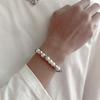 Minimalist Stainless Steel Pearlstyle Bracelet For Women And Men Gift Ideas