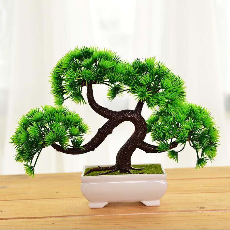 Artificial Plants DIY Simple Bonsai Small Tree Fake Plants Fake Flowers Potted Ornaments Bathroom Home Decor Hotel Garden Decor