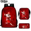 Football football 16 inch meal bag satchel three-piece pattern primary school backpack