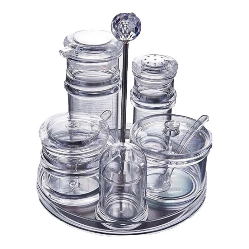 Huihuang 6-Piece Acrylic Condiment Jar and Bottle Set