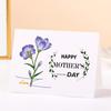 10pcs Folded Design 3D Floral Greeting Cards Floral Pattern Mother's Day Card  Father's Day