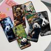 Cartoon Anime Panda Cute Phone Case For Xiaomi Mi 15 14 13 13T 12 12T 12S 11 11i 11T Pro Ultra Lite 5G Black Soft