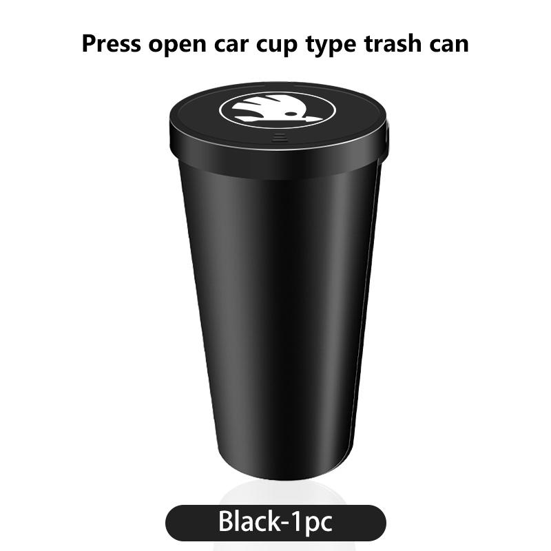For Skoda Mini Car Trash Bin Waterproof Trash Can Storage Box Auto Interior Accessories Rapid Octavia Derivative Enyaq-iV Knfg14