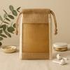6x Jute Drawstring Pouch Large 26 X 15 Cm