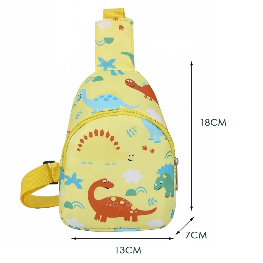 Kinder Brusttasche Dinosaurier Horn Pferd Druck Rucksack Kinder Niedliche Cartoon Schultertasche Mini Umhängetasche Lässige Geldbörse für Kinder