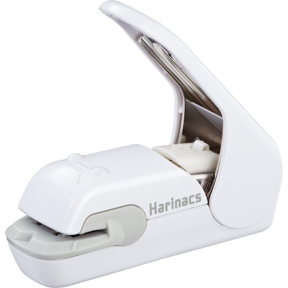 KOKUYO Stapler without HarinaX Press Staples, White, 2-Pack