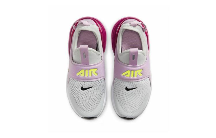 Nike Air Max 270 Extreme Trendy Low Top Kids Lifestyle Shoes Gray Pink Purple Children Aged 3 7 Years Old CI1107-003